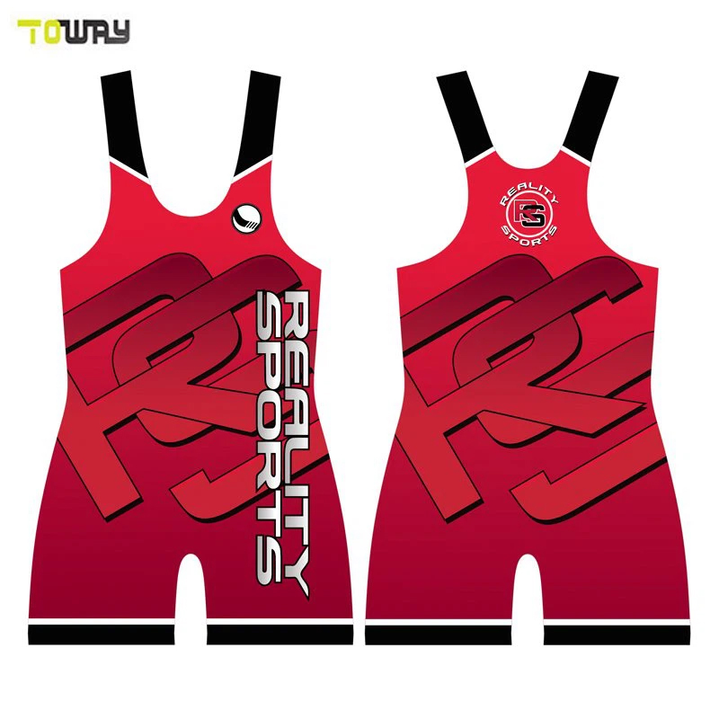 2 Piece White Funny Freestyle Wrestling Singlets
